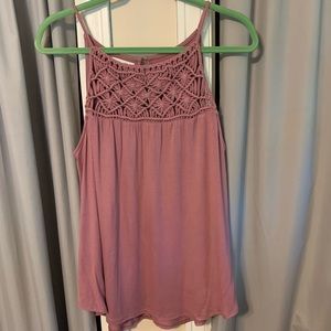 Strappy crocheted tank